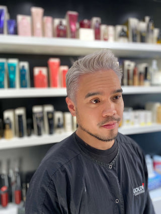 mens hair colour transformation after