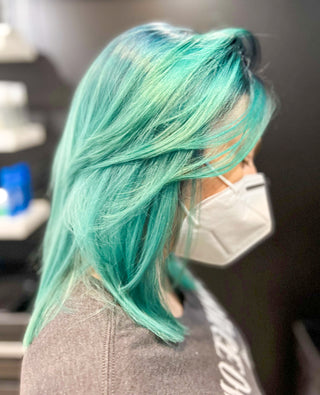 bright blue and teal hair colour 