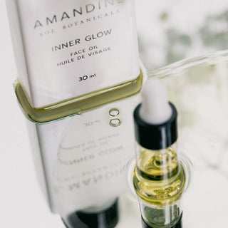  one step skincare product Inner Glow Face Oil by Amandine Sol Botanicals. All natural face oil